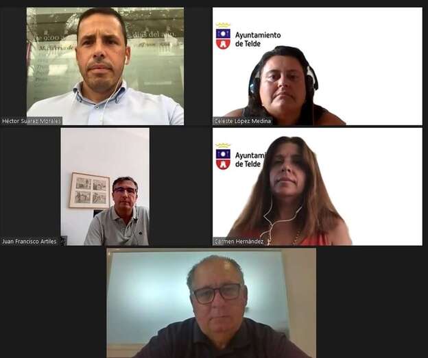 Reunión virtual de los portavoces de los grupos políticos que integran el Gobierno de Telde/TA.
